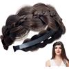 Generic Fascia intrecciata, fasce intrecciate per capelli da donna - Ampio cerchio per capelli a treccia con denti | Accessori per capelli intrecciati a treccia a treccia a treccia di pesce accessori per