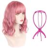 UDNFHL 1 Parrucca Da Donna Rosa E 1 Supporto Parrucca, Parrucca Di Personalità Elee, Oggetti Di Ruolo, Accessori Per Capelli Da Parte Di Party.
