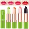 Dulele Set di 4 rossetti in gelatina di gel idratante all'aloe vera biologica, colore magico che cambia di lunga durata (FFF)