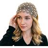 Generico Fascia per Capelli in Pizzo da Donna | Elastico con Occhielli e con Strass in Stile Vintage - Cerchietti Larghi In Pizzo Vintage | Per Cerimonie Nuziali E Per Il Relax Del Libero