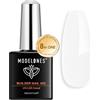 Modelones Builder Gel, Milky White Gel Builder for Nails, 8-in-one Builder Nail Gel Strengthener LED Hard Gel Color Base Gel Builder Gel in una bottiglia 15ML Regalo per le donne