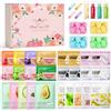 YUEONEWIN Set regalo di 38 maschere viso in tessuto per donne, set di maschere viso con cuscinetti per gli occhi, balsamo labbra, maschera labbra, saponette, fermaglio per capelli, set di bellezza per ragazze
