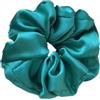 Wambere Elastico per capelli in raso, morbido elastico in seta, per donne e ragazze, blu intenso