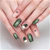 QIZHIQIAMY Unghie Finte Natalizie, 24 PCS Press On Nails Natale, Kit Unghie Finte di Natale, Unghies False Adesive Artificiali Natalizie, Fake Nails Natalizi Decorazioni per Donna e Bambina (E)