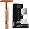 Generico Safety Razor Men - Double Edge Safety Razor | Double Edge Beard Trimmer | Face Shaver | Safety Shaving Razors With 5 Refills For Smooth Close Shave Experience For Him