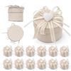 Dorunova Scatole per Bomboniere Matrimonio, Scatoline Portaconfetti Porta Confetti, Scatole e Scatolina per Confetti (Avorio, Cuore di Perle, 12 Pezzi)