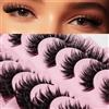 AKARABEAUTYLASHES Ciglia Finte Naturali 7 Paia Russian Volume Ciglia Strip Artificiale(Russian-R03)