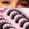 AKARABEAUTYLASHES Ciglia Finte Naturali 7 Paia Russian Volume Ciglia Strip Artificiale(Russian-R08)
