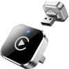 Ancvet Adattatore CarPlay Wireless e Android Auto Wireless, USB-C/USB-A Plug & Play, Convertitore da Cablato a Wireless, WiFi 2.4G/5G, Connessione Automatica, per iPhone iOS 10+ e Android 11+, Argento