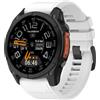 MELEJIA 26mm Cinturino di Ricambio Compatibile con Garmin Instinct 3 50mm/Fenix 8 51mm/Fenix 7X/7X Pro/6X Pro/Epix Pro 51mm, 26mm Ricambio Cinturino, Regolabile Silicone Cinturini-Bianco