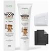 easyputty Stucco per Legno - Riempitivo per Mobili, Armadi in Legno, Pavimenti, Porte e Tavoli - Uso Interno ed Esterno + Include Carta Abrasiva & Spatola - 200 g (Rovere Scuro & Noce)