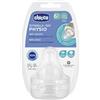Chicco Tettarella Perfect 5 - 6m+ Silicone Confortevole e Ergonomica 2 Pezzi