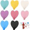 HMCEY 8 Pezzi Ganci Adesivi a Forma di Cuore,Ganci Asciugamani Bagno Adesivo,Gancio Appendiabiti da Parete Adesivi,Appendini da Muro Senza Foratura per Camera da Letto, Soggiorno, Doccia - 8 colori