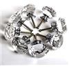 ZJchao - Set 8 pomelli in vetro trasparente, 40 mm, per maniglie di porte / cassetti, forma a diamante
