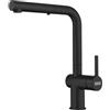 FRANKE 115.0653.382, Rubinetto da piano di cottura Active L pull out spray, Nero mate