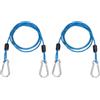 PATIKIL 2Pz Cavo Di Sicurezza In Acciaio Cavo Flessibile Blu Trasparente | 1m, Rivestito In PVC A Doppio Anello, Con Moschettone, Per Catena Di Sicurezza Bici E Bagagli Da Viaggio