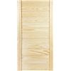 DecoMeister Porte a Lamelle Chiuse in Legno 394x766 mm Confezione da 1 - Porta Pino Massiccio - Anta per Armadio a Persiana Cieca - Frontali Mobili e Antine per Guardaroba - Legno Naturale Grezzo