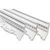 Marbet Design Profilo in stucco da 2 m, cornice decorativa da soffitto in polistirolo, 58 x 135 mm, B-36