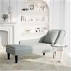YUTAASU Chaise longue in velluto con bracciolo destro e cuscino lombare per un relax elegante in salotto