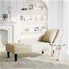 YUTAASU Chaise longue in velluto con bracciolo destro e cuscino lombare per un relax elegante in salotto