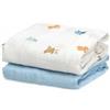 KIOKIDS SET 2 SWADDLE COPERTINE IN MUSSOLA DI BAMBU' 120 X 120 AZZURRO