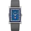 Bulova Orologio analogico al quarzo da uomo con cinturino in pelle 96A287, Tonalità argento e blu