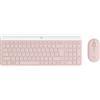 Logitech MK470 Slim Combo tastiera Mouse incluso RF Wireless QWERTZ Tedesco Rosa