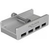 DeLOCK 64046 hub di interfaccia USB 3.2 Gen 1 (3.1 Gen 1) Type-A 5000 Mbit/s Argento