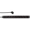 LogiLink PDU8C02 unità di distribuzione dell'energia (PDU) 8 presa(e) AC 1U Nero