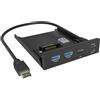 ICY BOX IB-HUB1419-i3 8,89 cm (3.5) Nero