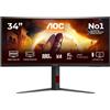 AOC G4 CU34G4 Monitor PC 86,4 cm (34) 3440 x 1440 Pixel Wide Quad HD LED Nero, Rosso