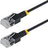 StarTech.com Cavo Ethernet CAT6a Ultra Sottile da 4 m Nero, Snagless, UTP in Rame Puro 34AWG, Cavo Patch RJ45 Sottile,