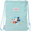 safta MICKEY MOUSE BABY - Zaino a sacco piatto Junior, zaino ideale per bambini di diverse età, comodo e versatile, qualità e resistenza, 26 x 34 cm