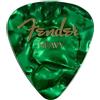 Fender 351 Plettri Heavy Moto per Chitarra Elettrica, Verde | Plettri spessi heavy, forma 351 classica, finitura moto resistente, ideali per rock e heavy metal, plettri Fender verdi