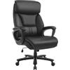 WOLTU Sedia Ergonomica Da Ufficio, Poltrona Direzionale, Sedie Ufficio Regolabile in Altezza con Meccanismo Basculante, PU, Nero