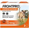 Frontline FRONTPRO compresse antiparassitarie masticabili per cani 3 compresse peso 4-10 kg - Antiparassitario per cani - 1° ORDINE? 20% di sconto SU BRAND ESCLUSIVI, codice BZR20