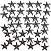 Jwthee 200 pz 10mm Borchie per Abbigliamento, Rivetti a Stella Rivetti Punk Fai da Te Lavorazione della Pelle Borchie in Metallo Punk Punte per Rivetti Chiodi Artiglio a Stella a Cinque (Nero)