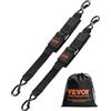 VEVOR Cinghie a Cricchetto Retrattili, 5,08 x 60,96 cm con Ganci di Sicurezza a S, 2 Pezzi Cinghie di Fissaggio a Cricchetto con Resistenza Rottura 680,4 kg, per Rimorchi, Veicoli, Barche
