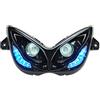 REPLAY - MASCHERA FARI ALOGENI REPLAY RR8 PER MBK 50 ---NITRO-YAMAHA 50 AEROX NERO CON LED BLU