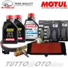 MOTUL - NGK - BANDO - MITSUBOSHI - BRAKI Tagliando KYMCO People 300 i S 2008-2012 / Kit Olio Motul 5000 10W40 Completo
