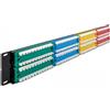 Delock Patch panel da 19" 48 porte Cat.5e 2 U colorate