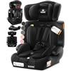 KIDIZ® Seggiolino auto i-Size R129 da 100 a 150 cm fino a 12 anni, seggiolino auto gruppo 1/2/3 senza Isofix, seggiolino per bambini, cintura a 5 punti e poggiatesta regolabile in altezza, rialzo per