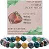 Bivei Agata Indiana - Calma Antica- signora braccialetto perline 8mm semiprezioso cristallo naturale elastico elastico cristallo accessori regalo di yoga