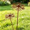 Umllpet Set di 2 decorazioni da giardino in ruggine, margherite, decorazione in metallo per vasi, decorazione primaverile, estate, autunno, balcone, terrazza, aiuola