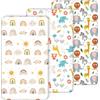 Aolso Lenzuola con Angoli per Passeggino Set, 3 PZ 120 * 60 cm, Lenzuola con Angoli Elasticizzate in Morbida e Setosa, Per Culla Co-sleeping, Lettino, Bimbo e Bimba - Arcobaleno