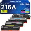 KUPYLM 216A W2410A Toner Con Chip Compatibile per HP 216A per HP Color LaserJet Pro MFP M183fw M182n M182nw M183fdw M155nw M155dw W2410A W2411A W2412A W2413A (1Nero 1Ciano 1Giallo 1Magenta, 4-Pack)