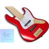 Swing Guitars Nuovo Swing Guitars Jazz Deluxe 5 Candy Apple Red basso elettrico
