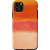 generic Custodia per iPhone 11 Pro Max Arancione Tramonto Astratto Colore Block Design