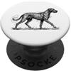 Alano Cane Schizzo Minimalista Alano Illustrazione PopSockets PopGrip Adesivo