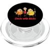 Funny Bird Friends pulcini divertenti con bastoni cartone animato uccello squadra PopSockets PopGrip per MagSafe